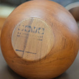 Söwe Konst Teak Orb Nut Bowl, close view of the maker's mark